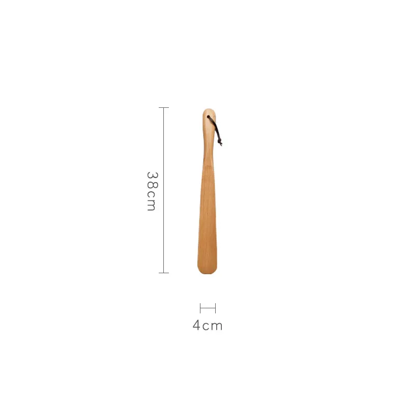 Black Walnut Shoe Horn with Stand - Long Handle Self-Standing Home Shoe Helper, Solid Wood Durable Design