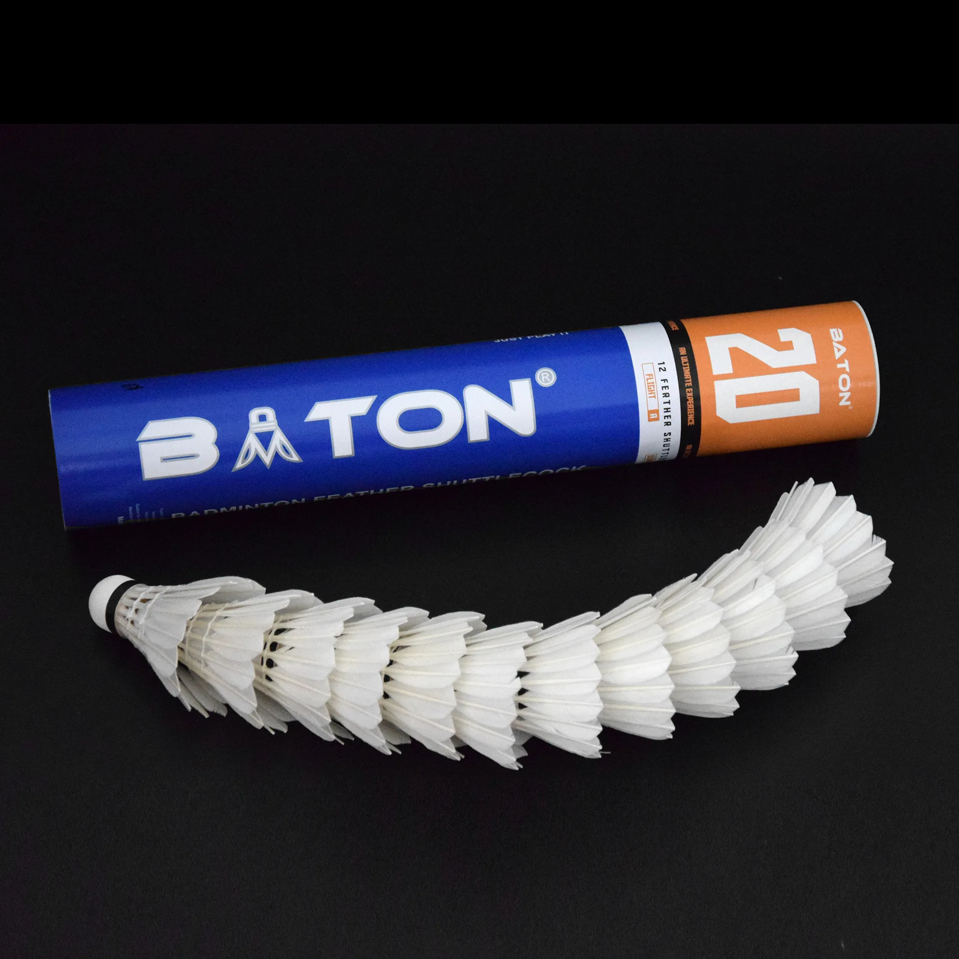 BATON 20 pluma de pato bádminton Clase A estable profesional resistencia club bola 5 tubos