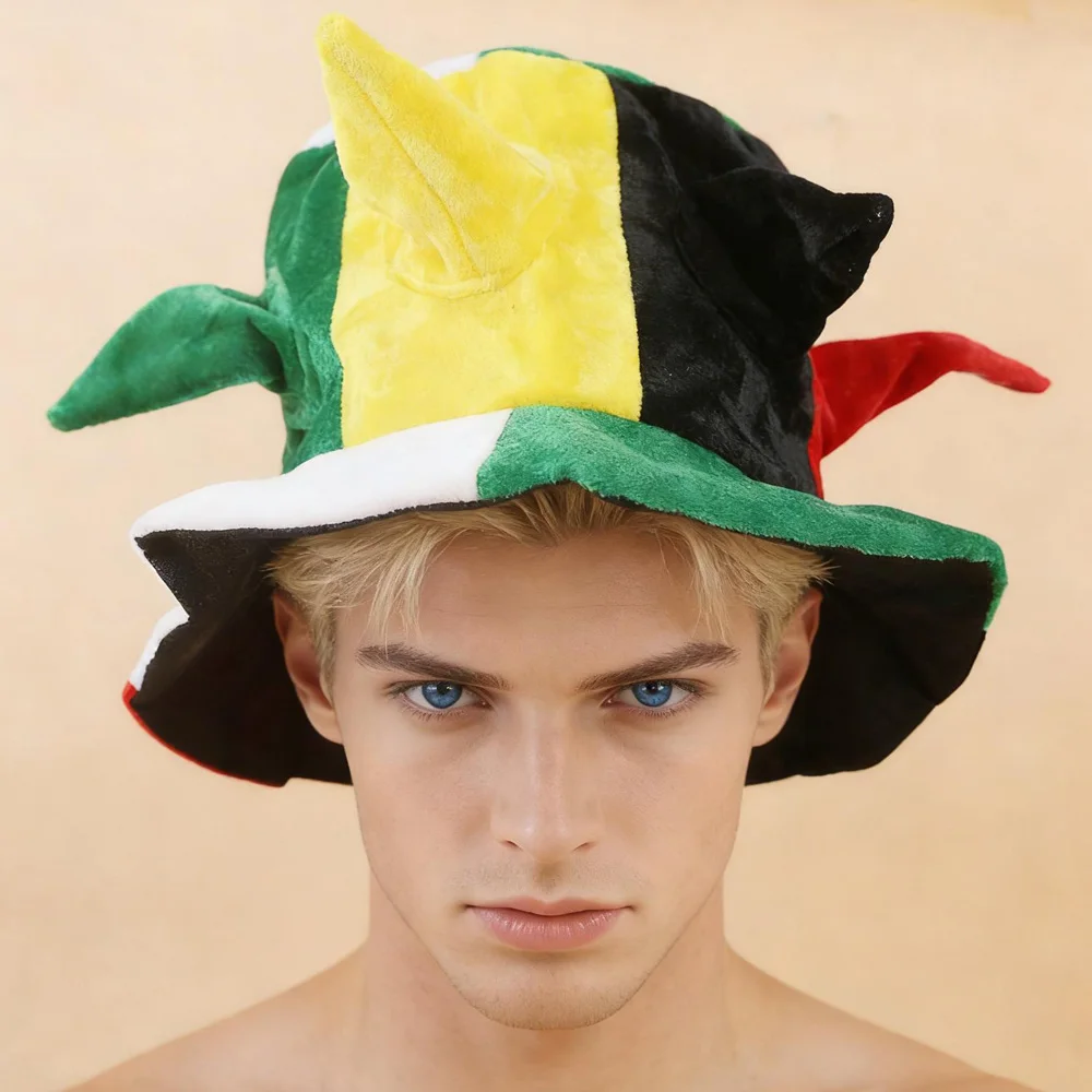 

Halloween Clown Hat Cosplay Funny Cartoon Colorful Creative Joker Hats Carnival Dress Up Party Costume Props