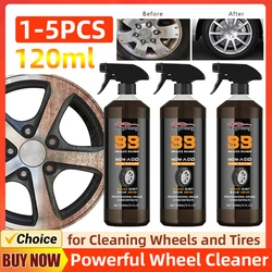 1-5PCS Brake Bomber Cleaner 120ml Car Detailing Brake Dust Remover Powerful Brake Cleaner Spray for Cleaning Wheels Tires