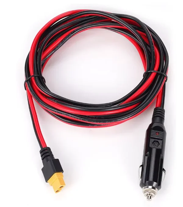 1-5m 12V 24V Cigarette Lighter Socket to XT60 Female Cable Adapter for Oukitel Allpowers R600 Anker Solix Portable Power Station