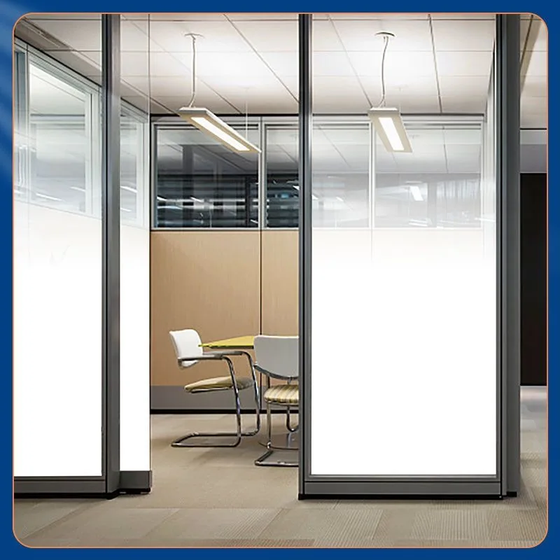 White Fog Gradient Window Film Semi-Privacy Self Adhesive Professional Decorative Window Glass Film for Home and Office