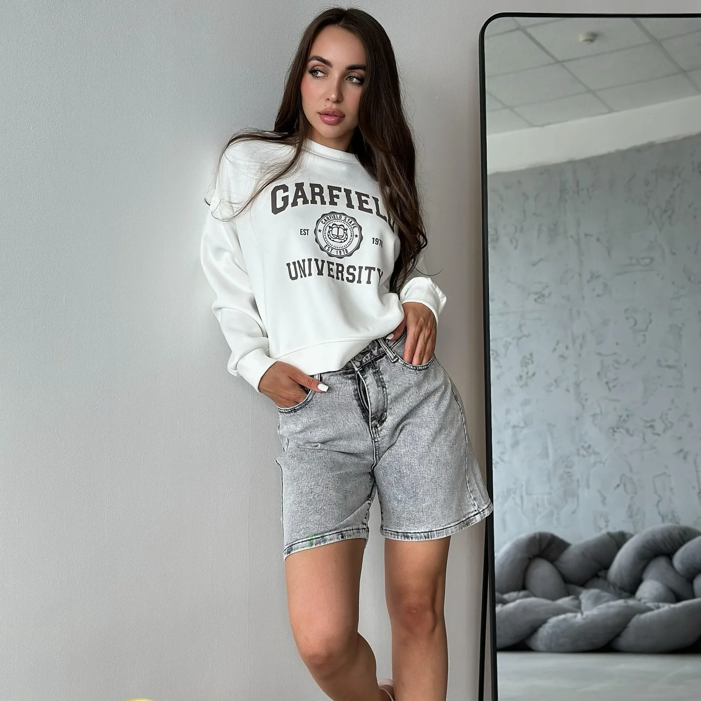 

Hoodie American Printed Letter Pullover Hoodie Temperament Ins Style Women's Top