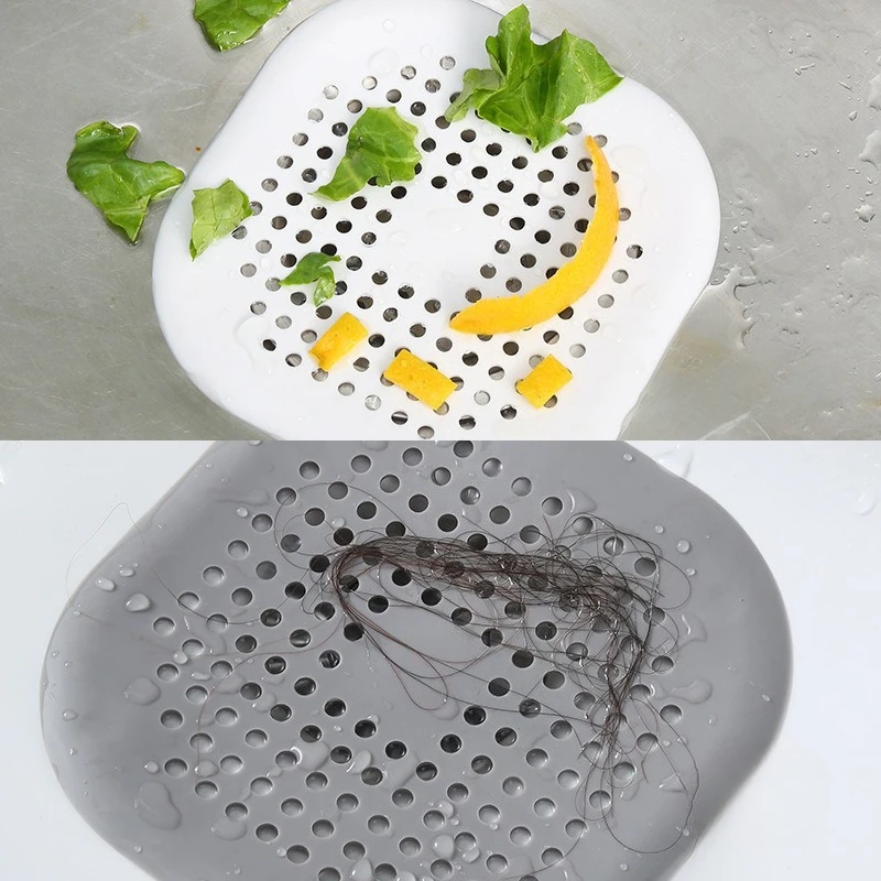 Large Silicone Drain Sticker Universal Floor Hair Mesh Filter for Kitchen Sink Bathroom Shower Anti-clog Odor-proof view 2