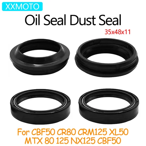 35x48x11 35 48 11 Oil Seal Dust Cover Front Fork Damper For  Kawasaki Honda CBF50 CRM125 XL50 MTX 80 125 NX125 CBF 50 CRM NX 125