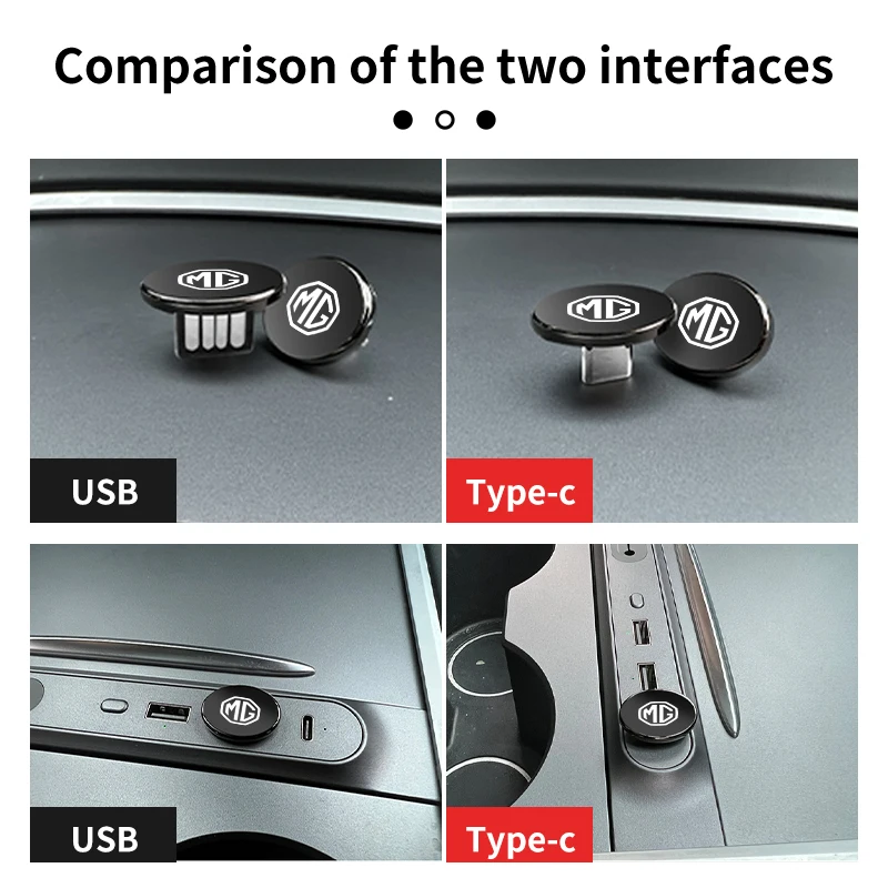16GB/32GB/64GB Car Logo Mini Metal USB Type-c Flash Drive Memory Stick For Morris Garages MG 3 5 6 7 HS ZS GS Hector TF GT ZR view 5