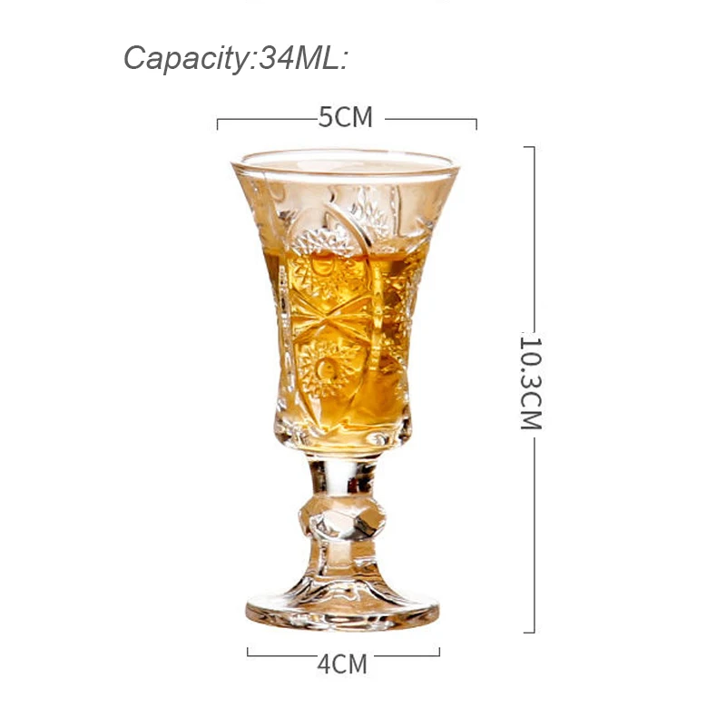 Imagem -04 - Chinese Old Fashioned Shot Glasses para Licor Vodka Spirit Drinkware sem Chumbo Design Europeu sem Chumbo 45ml Pcs