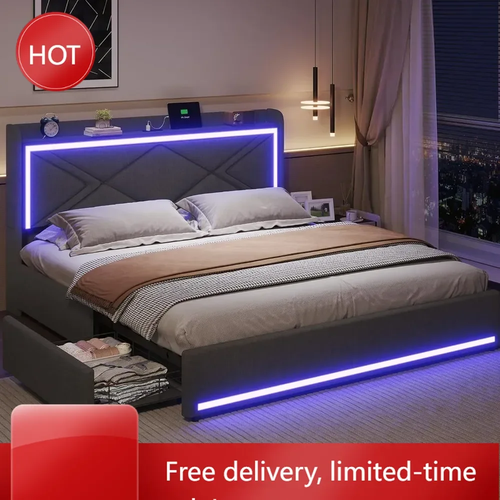 Full Bed Frame With…