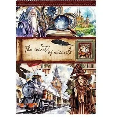 JIANU Vintage Magic Character Flower Landscaping Material Collage Sticker Book Creative DIY Journal Scrapbooking Stationery