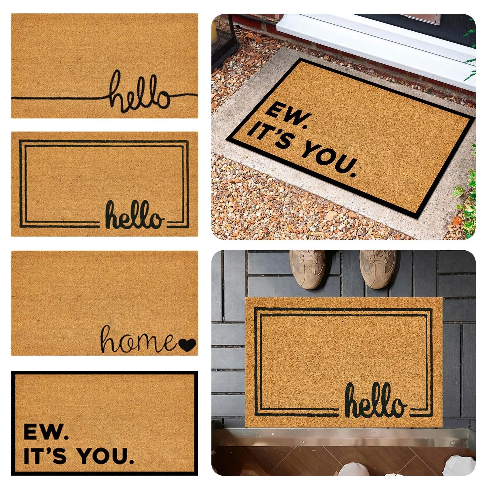 Happy Doormat Slip Indoor Floor Mat Entrance Rug Holiday Mat Entrance Doormat Bathroom Non-slip Rug Home Floor Decoration