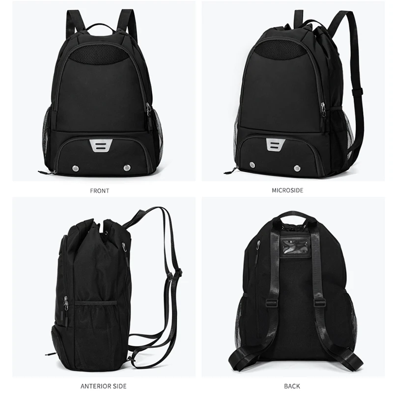 حقيبة تدريب كرة السلة متعددة الوظائف للجنسين، رياضية خارجية، سعة كبيرة، مقاومة للماء مع حجرة للأحذية