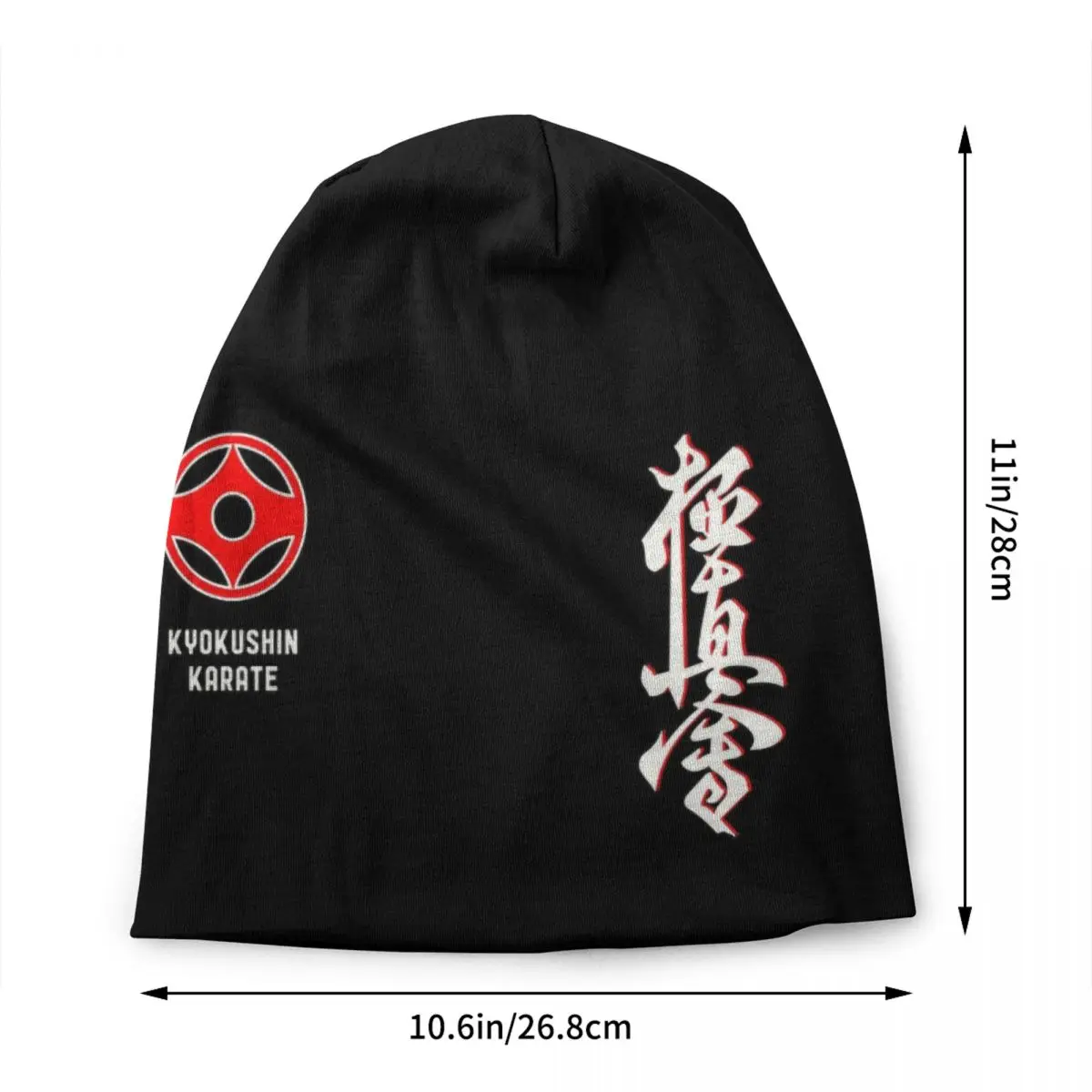 Custom Karate Kyokushin Skullies Beanies Caps Fashion Winter Warm Men Women Knitted Hat Adult Unisex Martial Arts Bonnet Hats