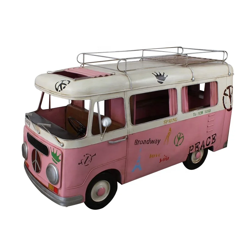 

Ремесла Винтаж Домашний Декор Розовый Кемпер Антикварная Модель Автобуса