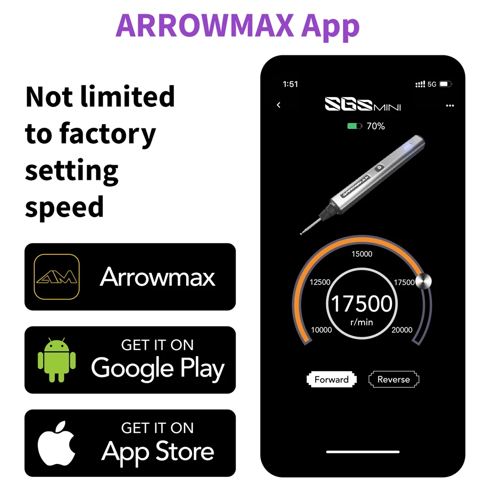 ARROWMAX Narzędzia obrotowe Elektryczne pióro grawerujące Polerowanie Mini szlifierka do rzemiosła Rzeźba Grawerowanie Szlifowanie Piasek Polski Dom DIY SGS Mini