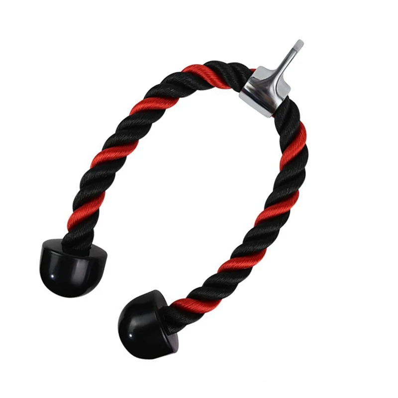 Double Head Tension Rope Biceps Training Gym Replacement Parts Double Head Triceps Lower Compression Rope Pull Handle