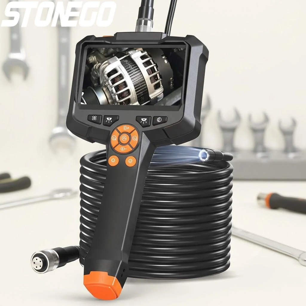 

Водонепроницаемая автомобильная/домашняя инспекционная эндоскопическая камера 1080P HD с IPS-экраном 4,3 дюйма, кабелем 1м/5м/10м, аккумулятором 2000 мАч, 3,5 часов работы