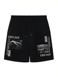 Untouchable Hand Pattern Comfy Shorts Men's Casual Slant Pocket Stretch Waist Drawstring Shorts  Basketball Beach Resort