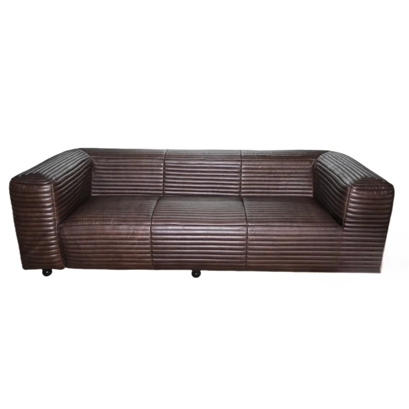 

Genuine leather sofa living room 2025 new three-seater first-floor cowhide high-end sofa European villa