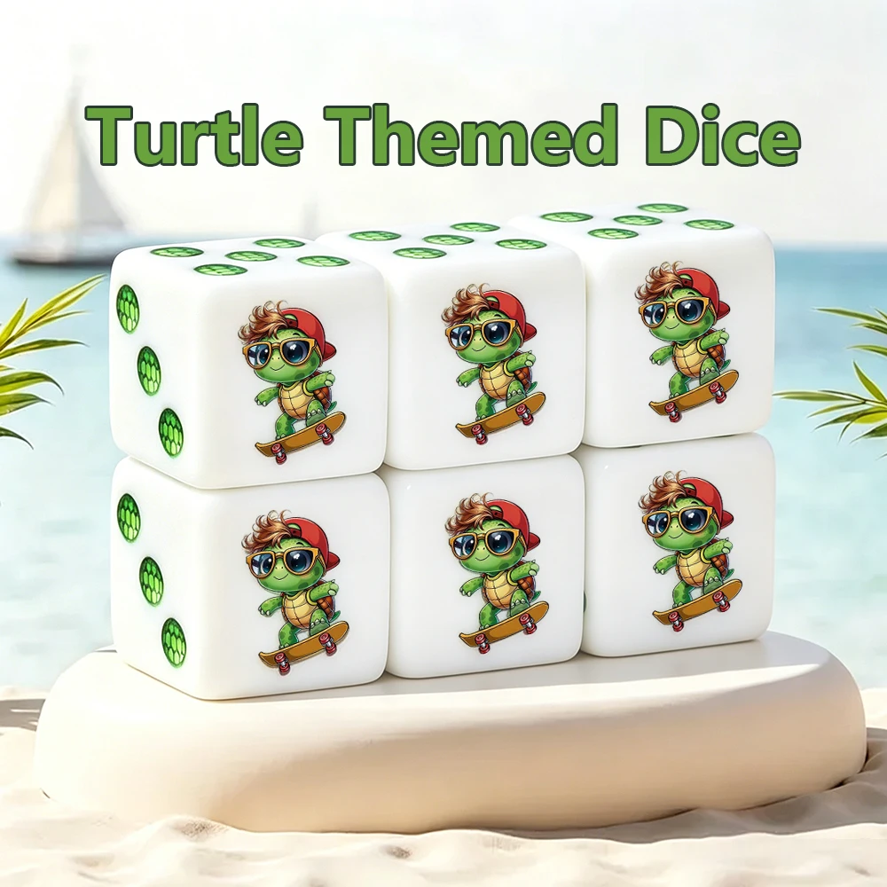 Turtle Themed Dice Set, suitable for board games, board games, role-playing, Dungeons&Dragons, etc