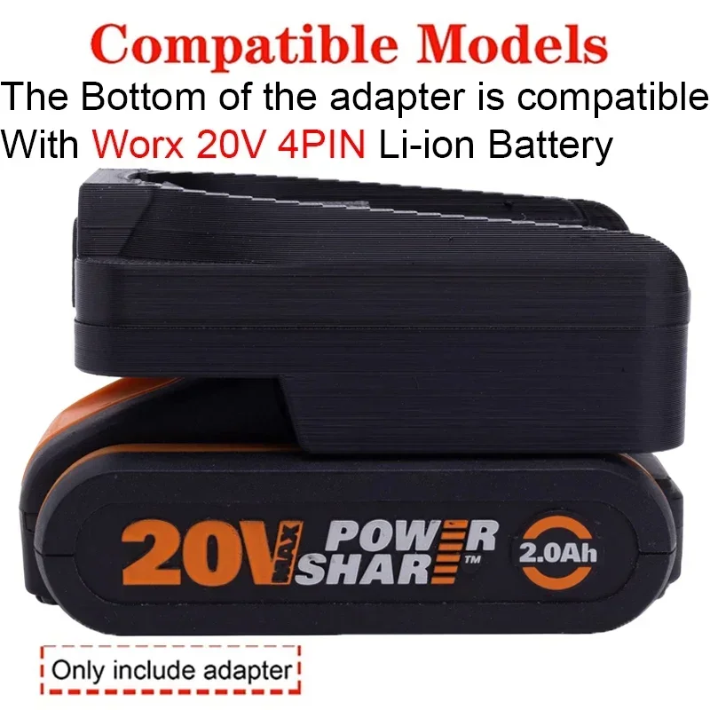 Adapter/Converterr for Bosch 18V PBA Li-ion Tools To Worx 20V 4PIN Li-ion Battery Adapter Power Tool  Accessories