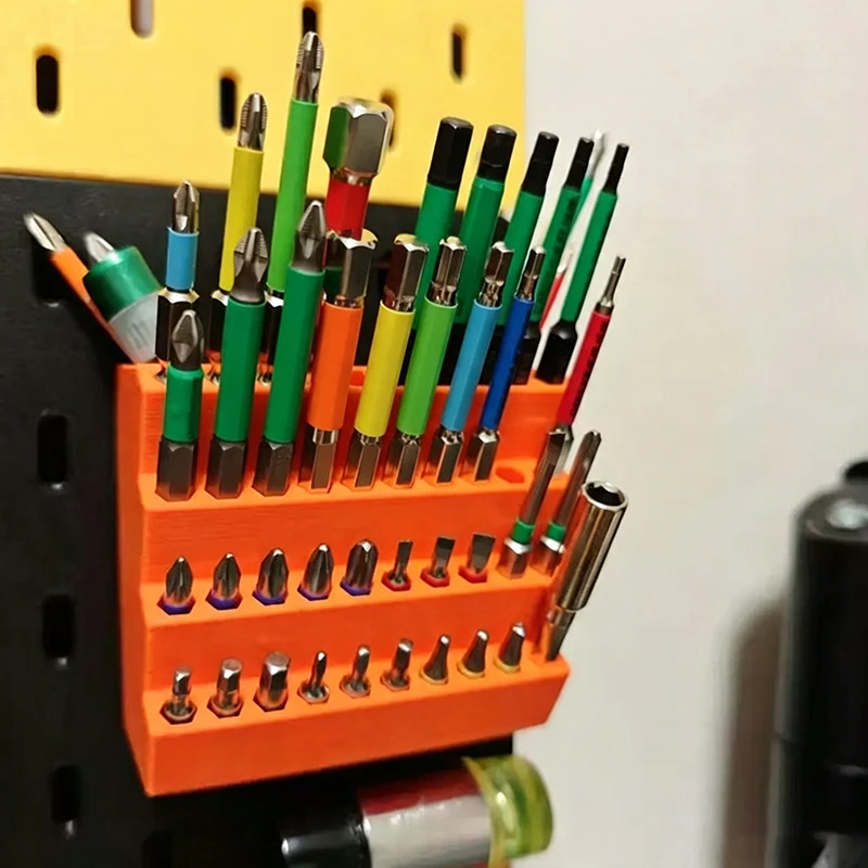 40 Hole Screwdriver Bit Holder Drill Case Plastic Space Saving Storage Organizer For Drill Bits Tool Box Accessory Kit