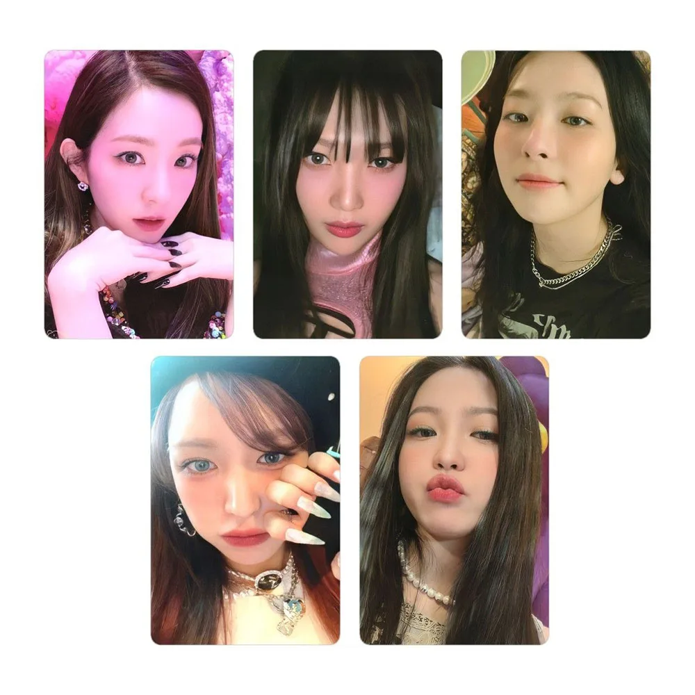 5Pcs/Set Irene Seulgi BIRTHDAY Album Photocards Two Sides Print Lomo Cards Wendy Joy Yeri Selfie Postcards Fans Collection Gifts