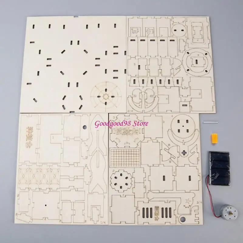 Wooden Space Base Building Toy for Kids Classroom Science Exploration Project 