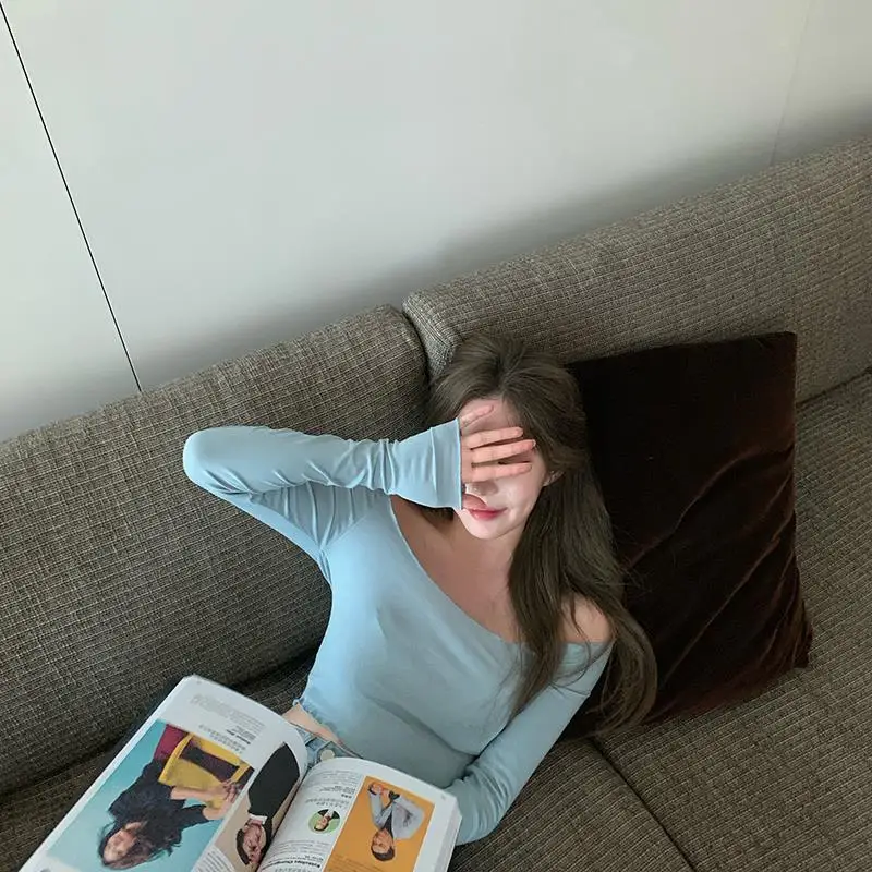 

Long Sleeve T-Shirts Womens Oversized Cotton Ruffle Lace Harajuku Aesthetic Gothic Y2K Spring Comfortable Casual Wear Trendy