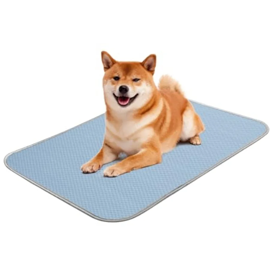 Alfombra Refrescante de Verano para Perros, Colchoneta de Seda Helada Lavable y Autorefrigerante para Perros y Gatos Pequeños, Medianos y Grandes, Colchoneta para Dormir de 24x18 pulgadas para Cama o Jaula