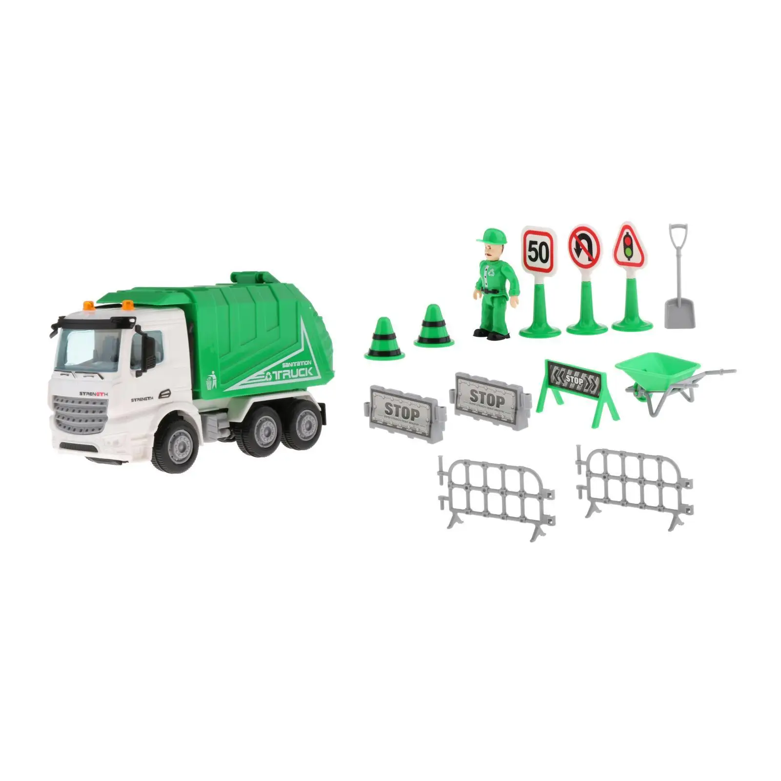 

Vehicle Toys Kit Garbage Truck Sprinkler Car Model Toys for -6 Years Old, Develop Kids' Ability