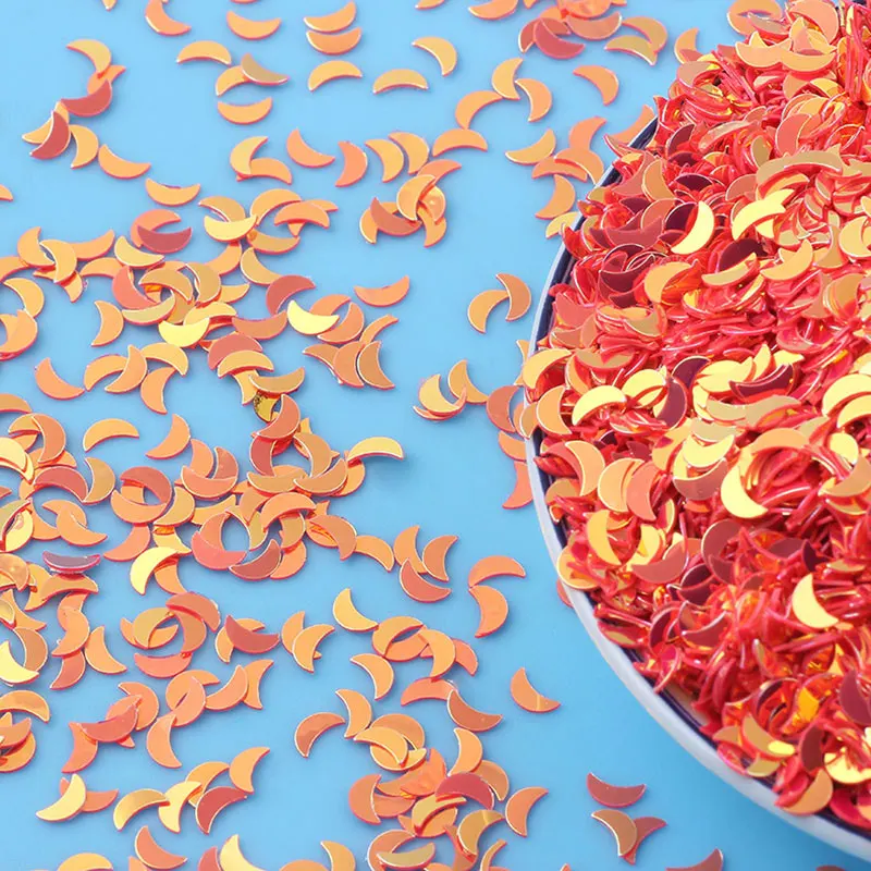 10 г/партия, ультратонкие лазерные блестки-Луна 6 мм