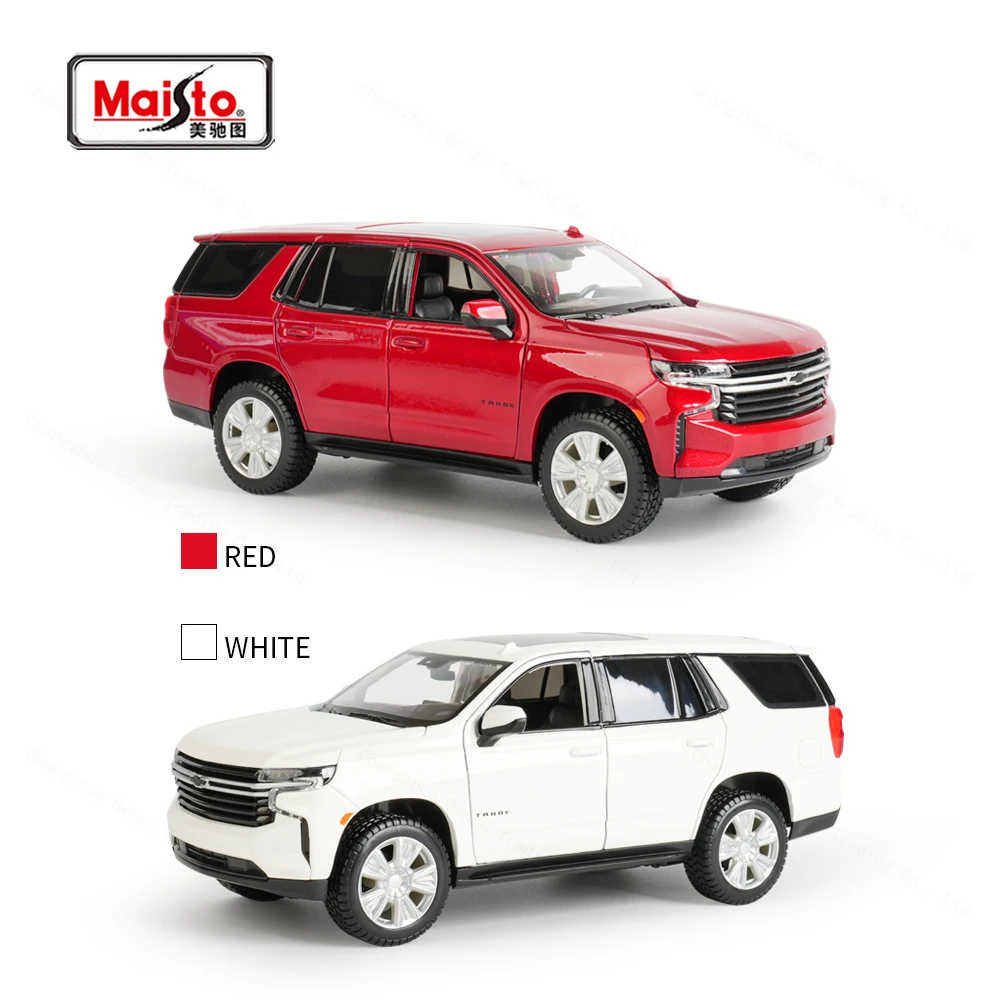 Maisto 1:26 2021 Chevrolet Tahoe SUV Car Static Die Cast Vehicles Collectible Model Car Toys