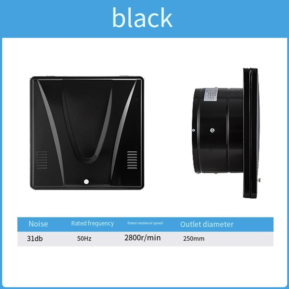 A55F-Ventilation Fan 10Inch High Speed Mini Range Hood Kitchen Hanging Wall Window Ventilator Extractor With Protective Net
