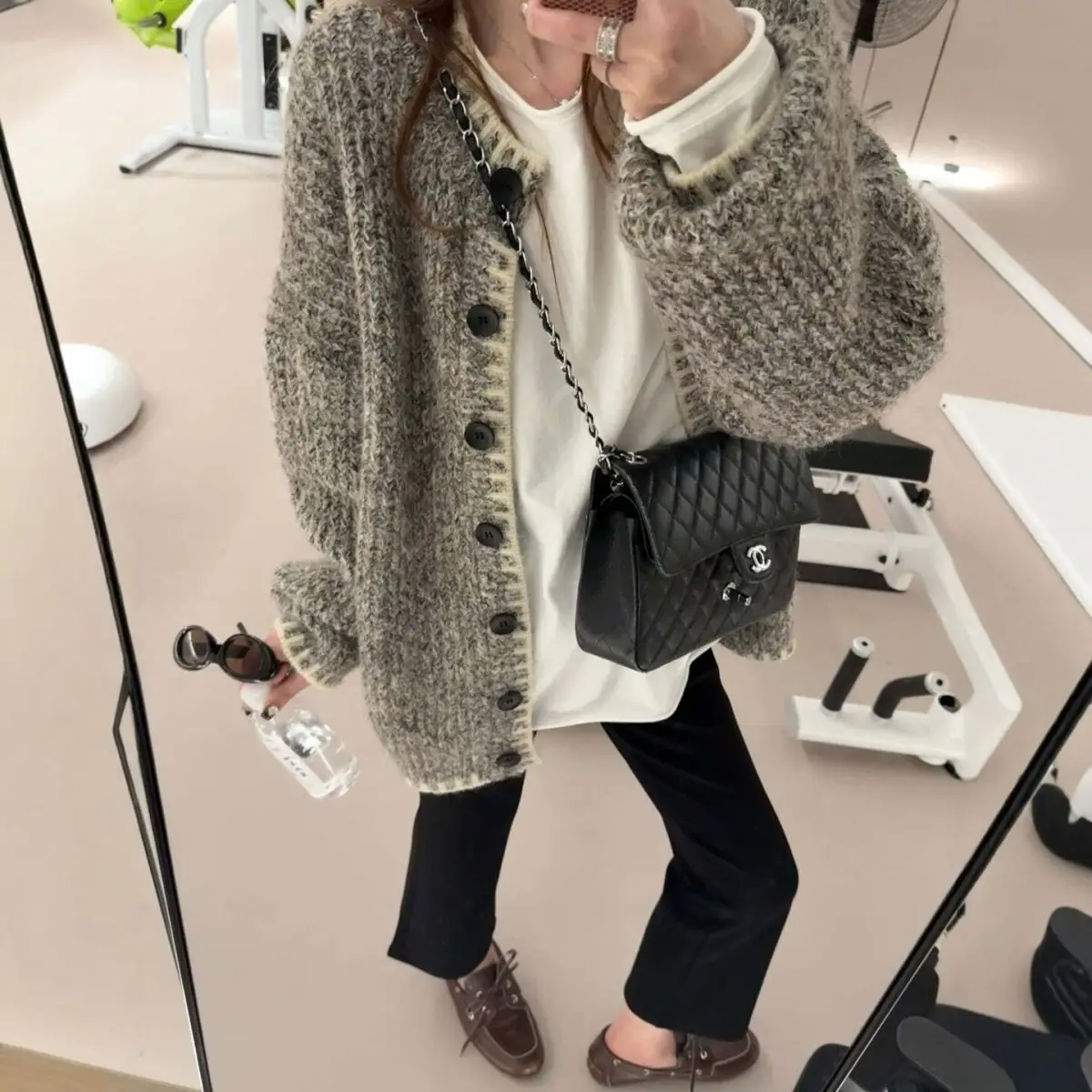 Thick-needle Lazy Style Sweater Cardigan for Women 2026 Autumn New Loose Long-sleeved Jacket Retro Knitted Sweater