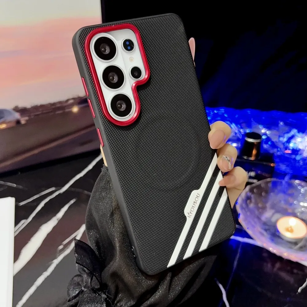 For Samsung Galaxy S26 Ultra Case Luxury Vegan Leather Magnetic Magsafe Protective Back Cover For Samsung S26 S25 Plus Shell