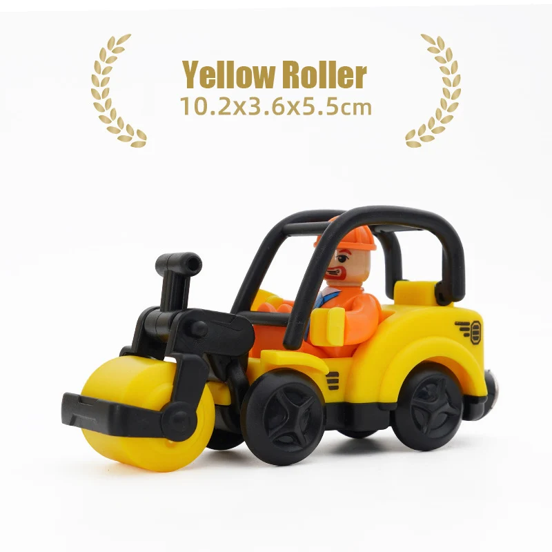 Plastic Trolley Excavator Carrier Combination Scenario Car Truck Model Track Accessories Compatible All Brands of Train Tracks