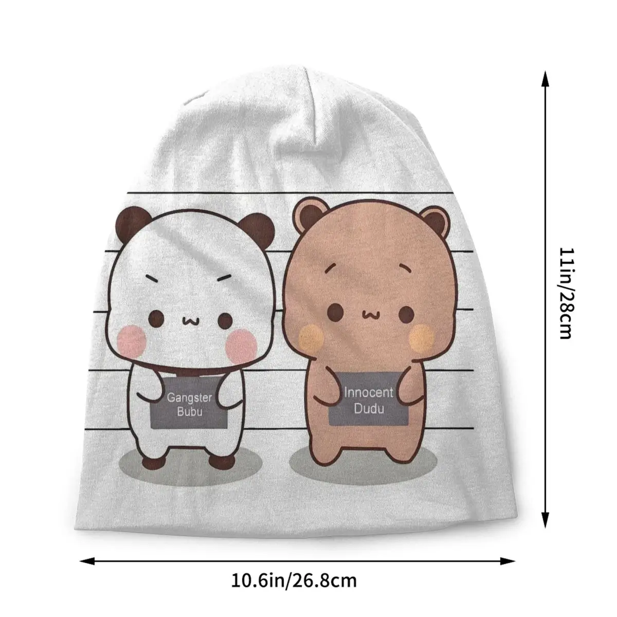 Gangster Bubu Innocent Dudu Peach And Goma Bonnet Homme Fashion Knitted Hat For Warm Winter Bear Anime Panda Beanies Caps