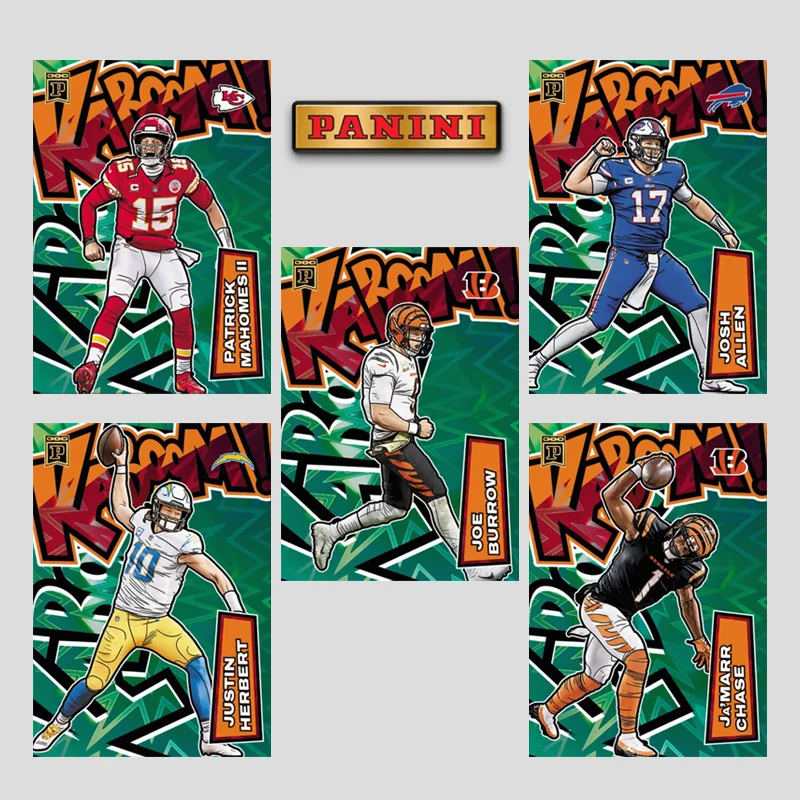 

Panini 2022, лучшее из NFL Kaboom Green Josh Allen Joe Burrow Patrick Mahomes II, сделай сам, домашние коллекционные карточки с регби и звездой, подарок