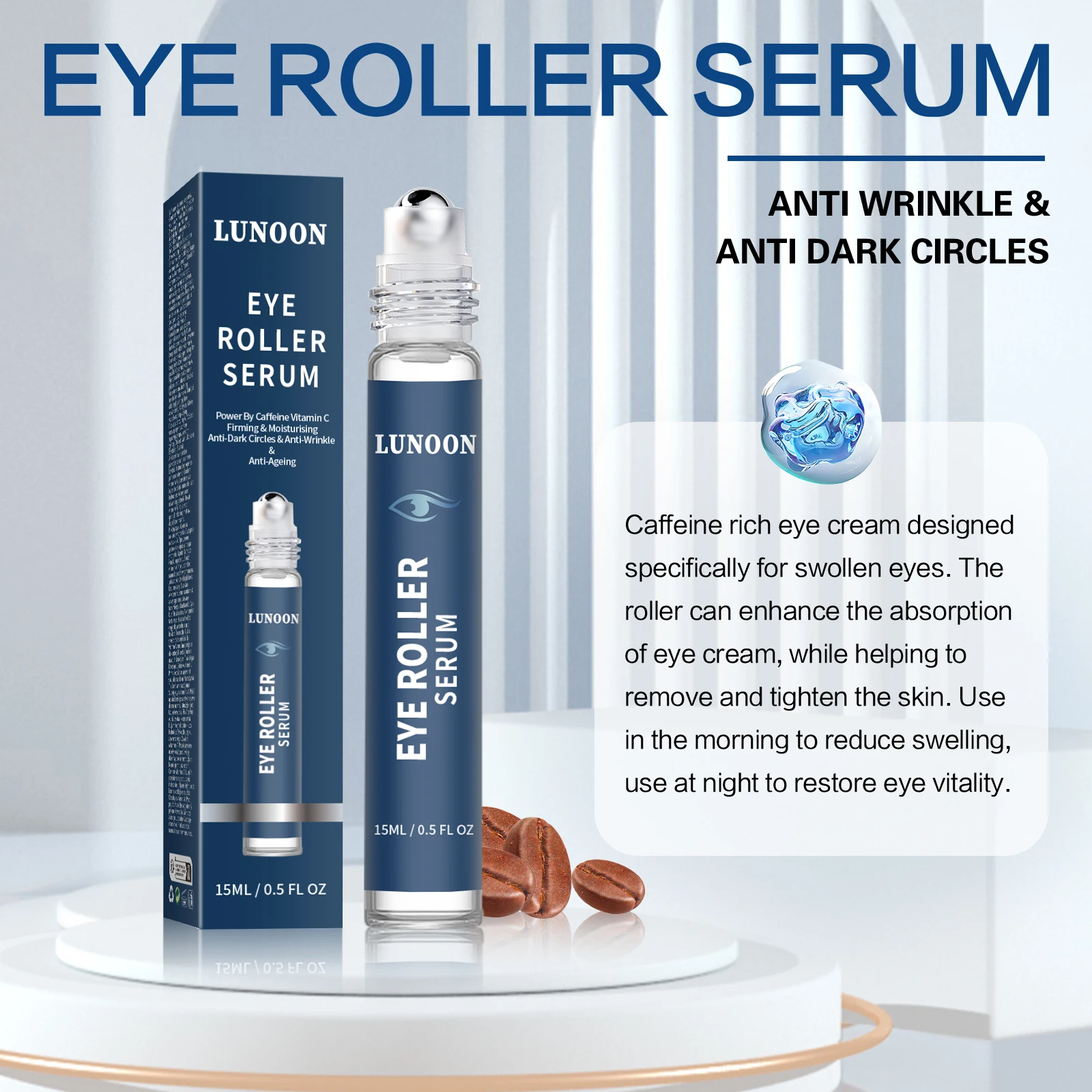15ml LUNOON Koffein-Augenrolle – Caffeine Eye Serum Bewertung und Preis