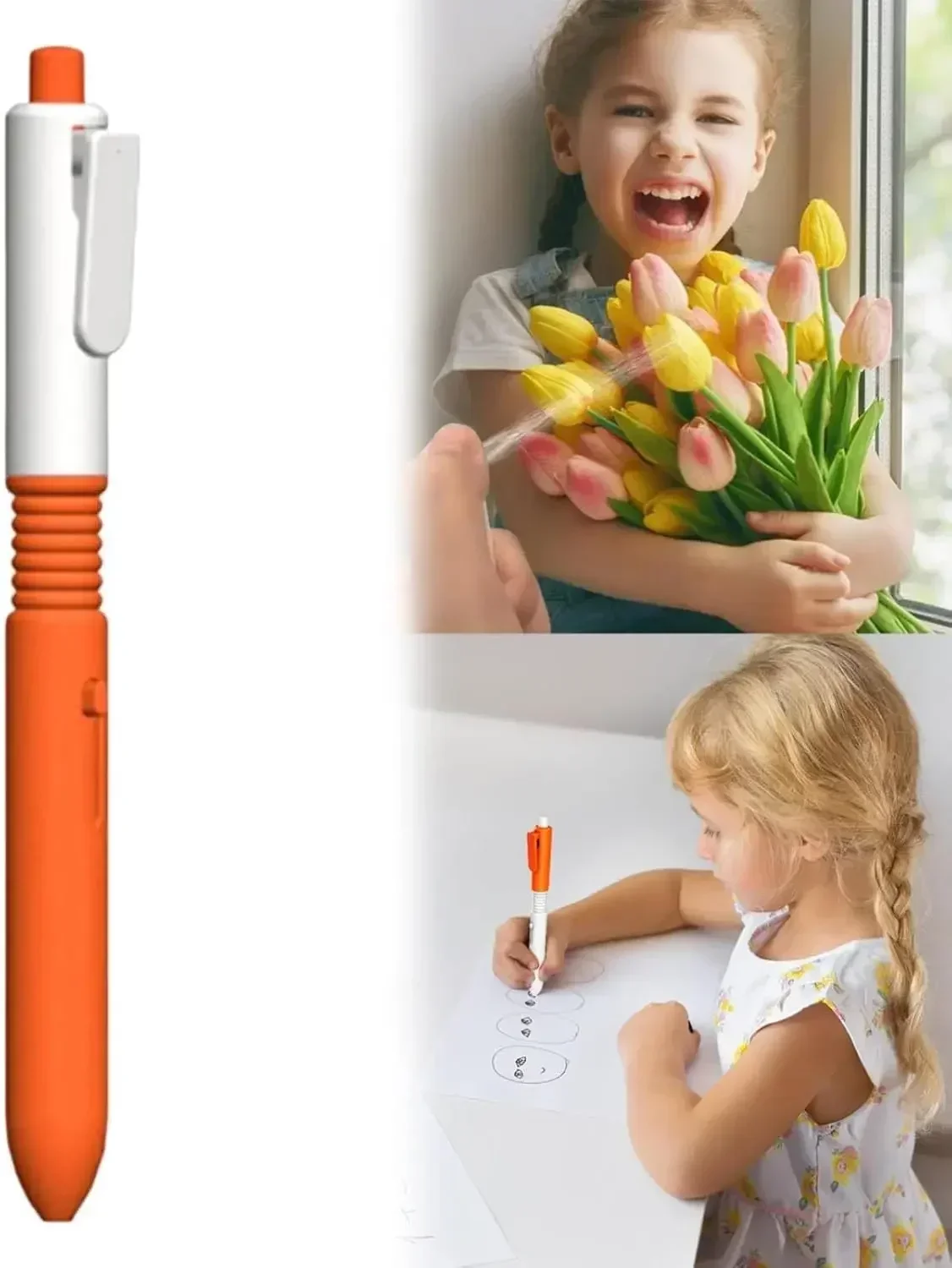 2 in 1 Funny Prank Retractable สเปรย์น้ําปากกา,ปากกาสเปรย์น้ําตลก Prank ของเล่นความเครียดบรรเทา