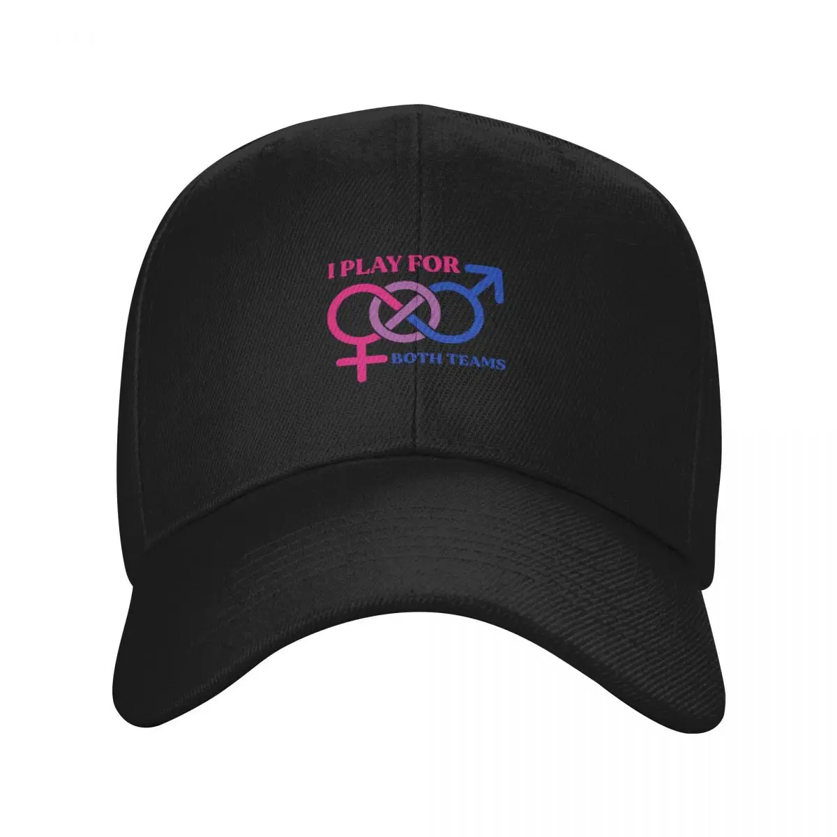 

Bisexual I Play For Both Teams Baseball Cap Vintage Horse Hat Thermal Visor fun hats Sun Hats For Women Men's