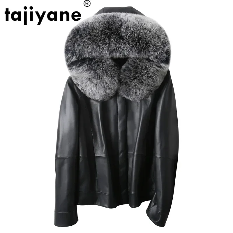 Sheepskin Coat Autumn Winter Jacket Women Clothes 2020 Korean Fox Fur Hooded Real Fur Coat Genuine Leather Female Jacket ZT1585