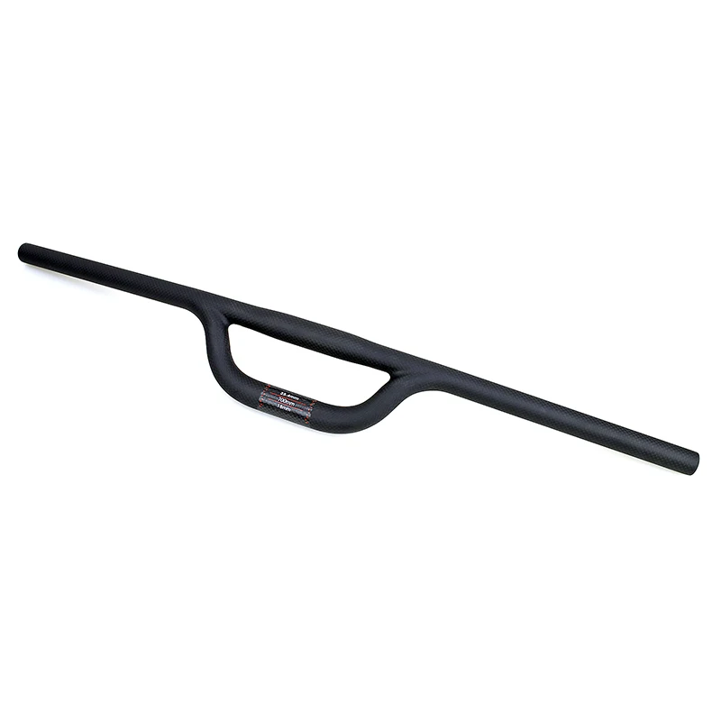 Neuer Kinderfahrradlenker Matt 3K Vollcarbonfaser Fahrradlenker 9,5 Grad Rückenwärtsneigung Doppelrohr Carbonlenker MTB 66mm Höhe – Detail 2