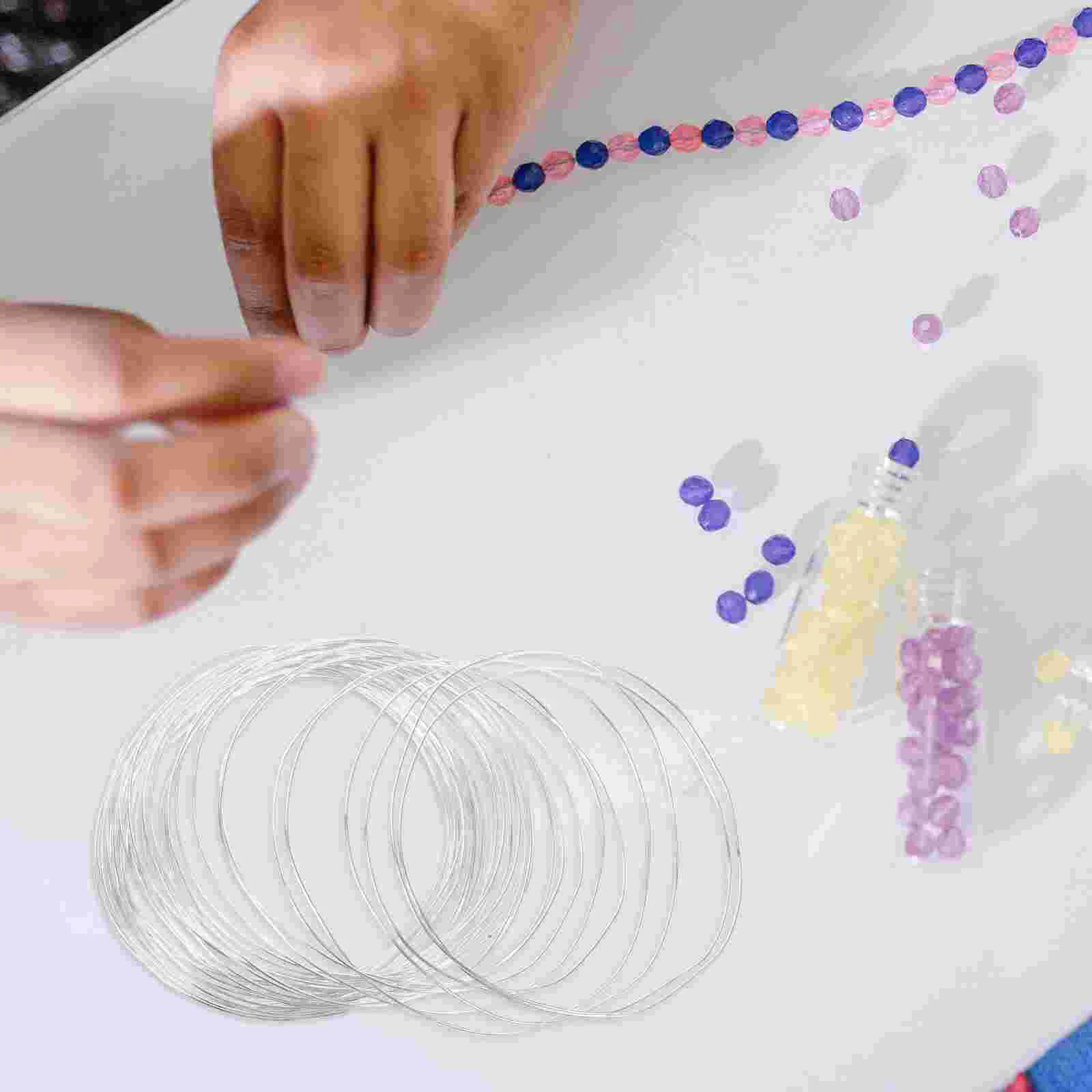

Aluminum Wire 20pcs Lightweight Smooth for Jewelry Making Crafts Floral Beading Projects Silver Thin Metal