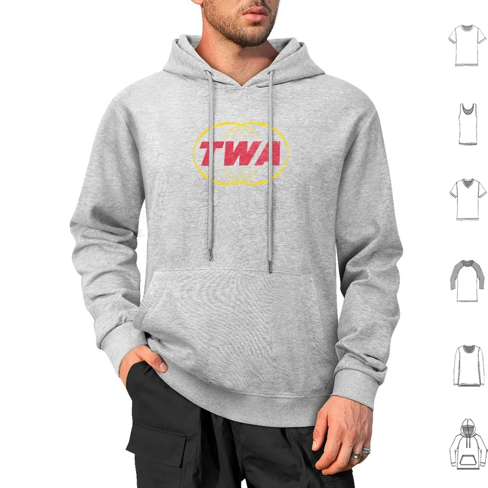 

Толстовка Twa Trans World из хлопка с длинным рукавом Twa Flight Jetliner Pilot Retro Vintage 70s 80s 60 Mid Century Cool Old School