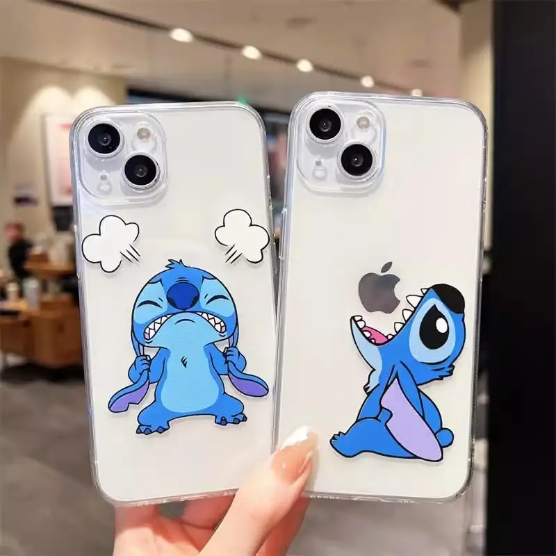 Disney Angry Stitch Case For Infinix Note 40 Pro Zero 30 Hot 30i 40i Smart 8 7 Tecno Spark20 Pro Cover Soft Silicone Capa Clear