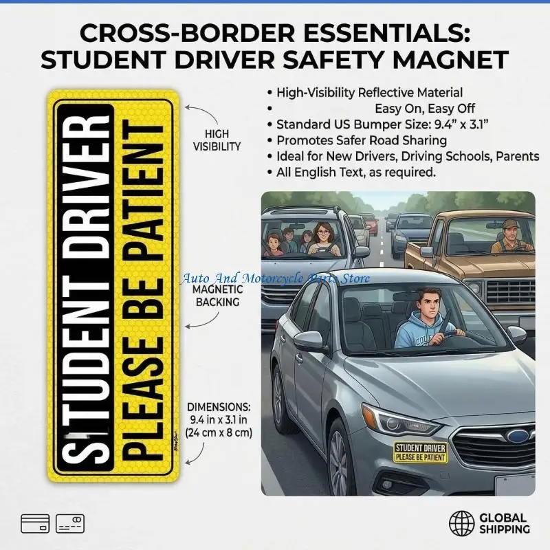 P9FD Easy Installation Bumper Sign Bumper Stickers for Drivers Weatherproof PVC Texture for Daily Commuting