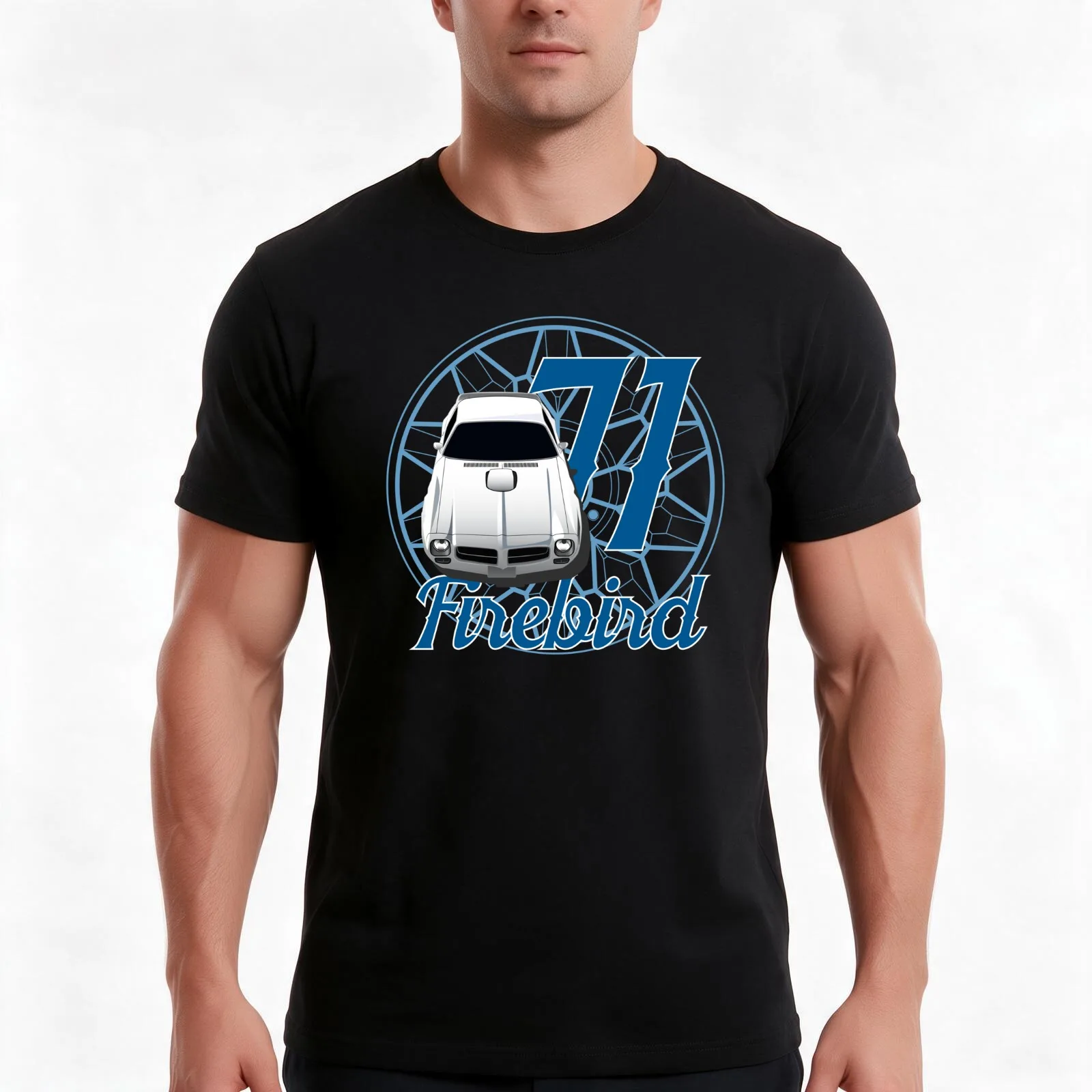 Firebird 71 T-Shirt, Summer Casual Cotton Tee, Oversized Streetwear Tops, Vintage Graphic Print, Loose Fit Short Sleeve