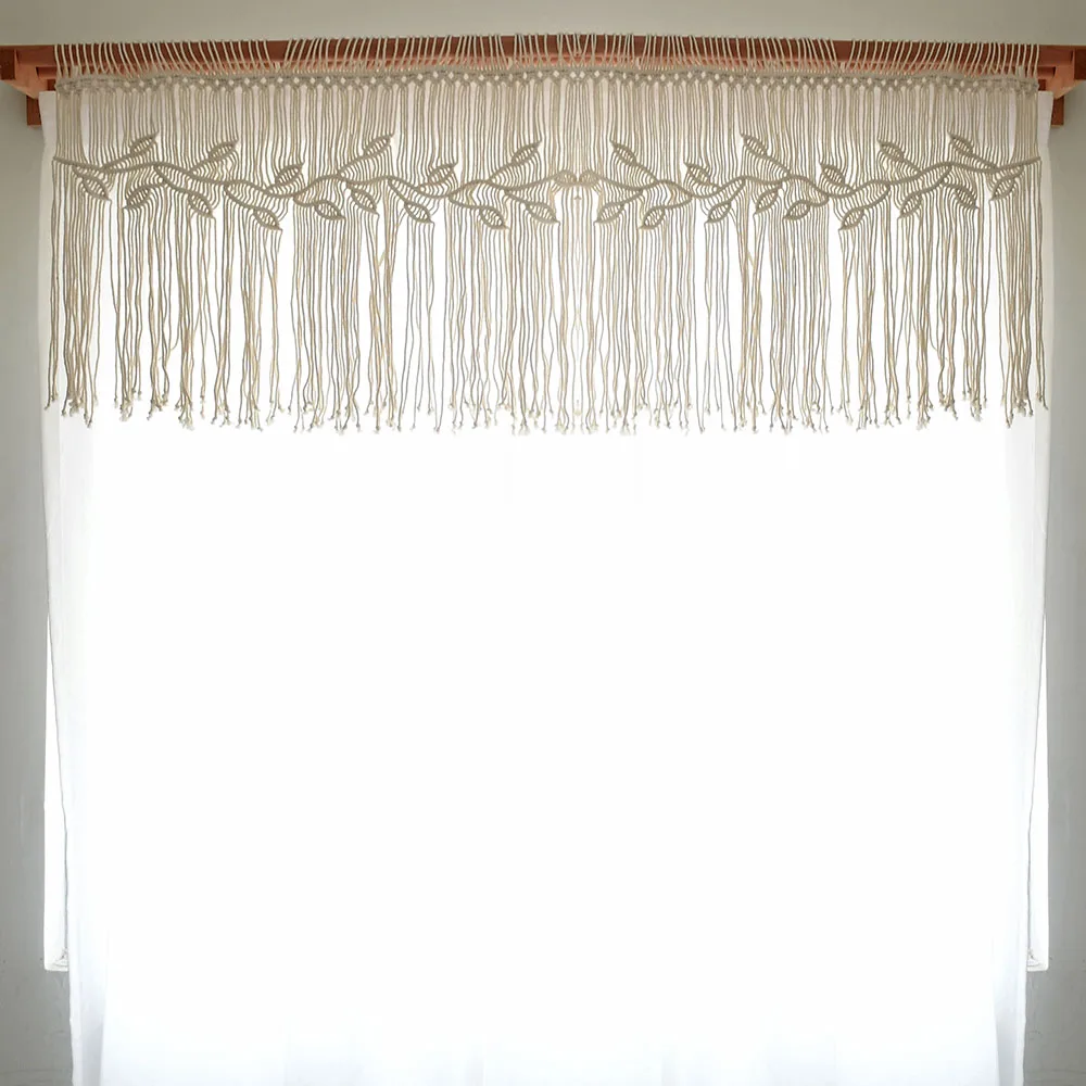 

New arrival bohemian macrame handmade home/coffee shop/restant curtain for window decoration