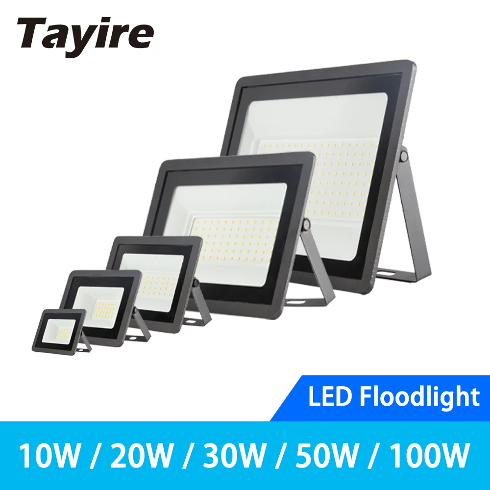 

100W LED Flood Light 20W 30W 50W 220V Garden Outdoor IP66 Waterproof Reflector Spotlight Street Light Wall Lamp Lighting